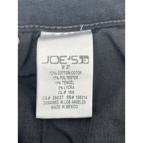 Joe's Jeans Size 27 Black Jael Wash Skinny Ankle Distressed Hem Jeans TGDJ3L5968 - Picture 5 of 6